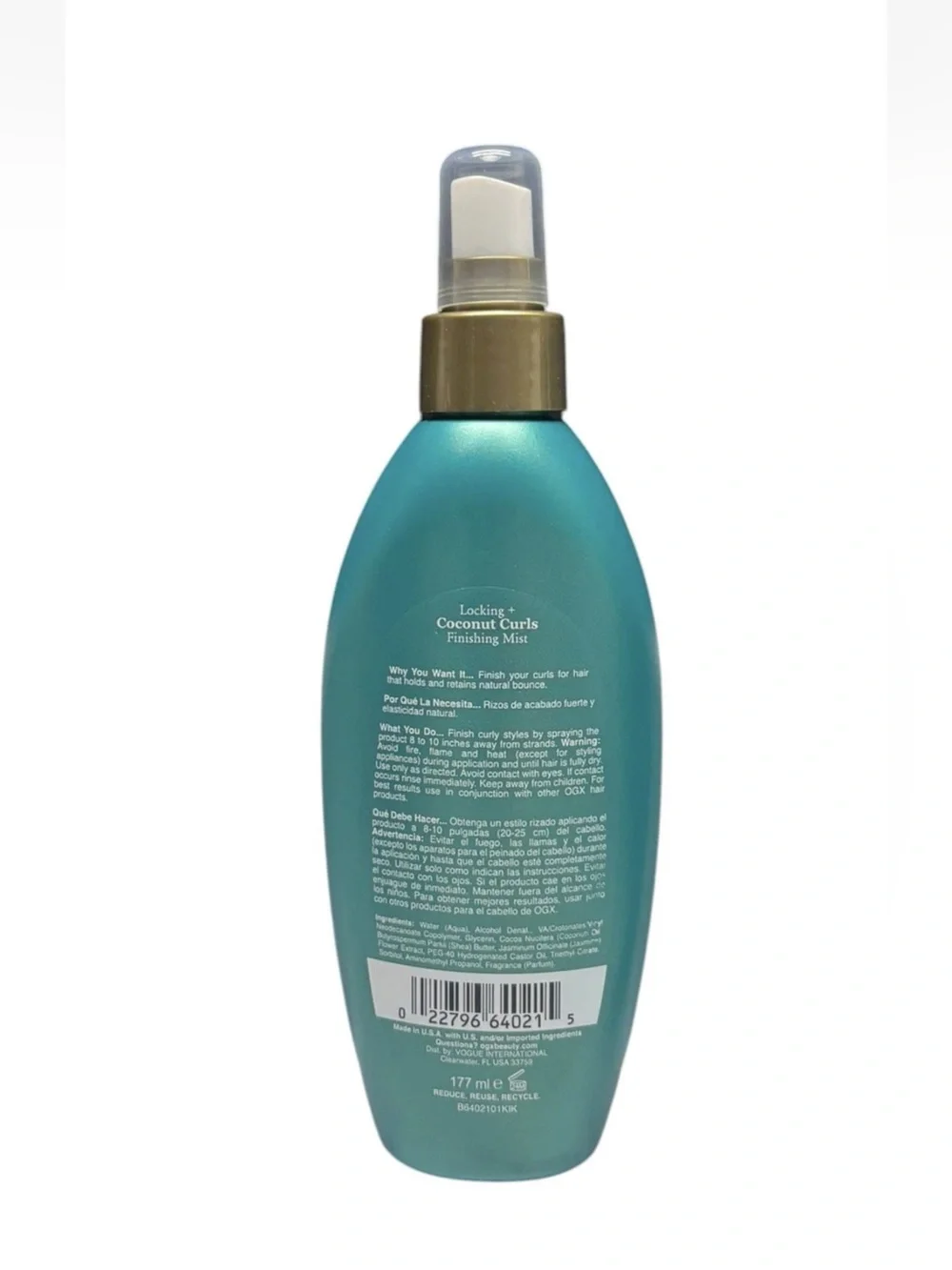 (3) OGX Locking+ Coconut Curls Finishing Mist 6oz /177ml Jasmine Extract Coconut